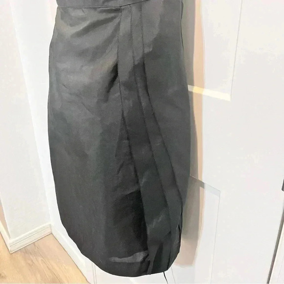 Ann Taylor strapless black dress layered size 8 cotton blend party dress - Picture 4 of 7